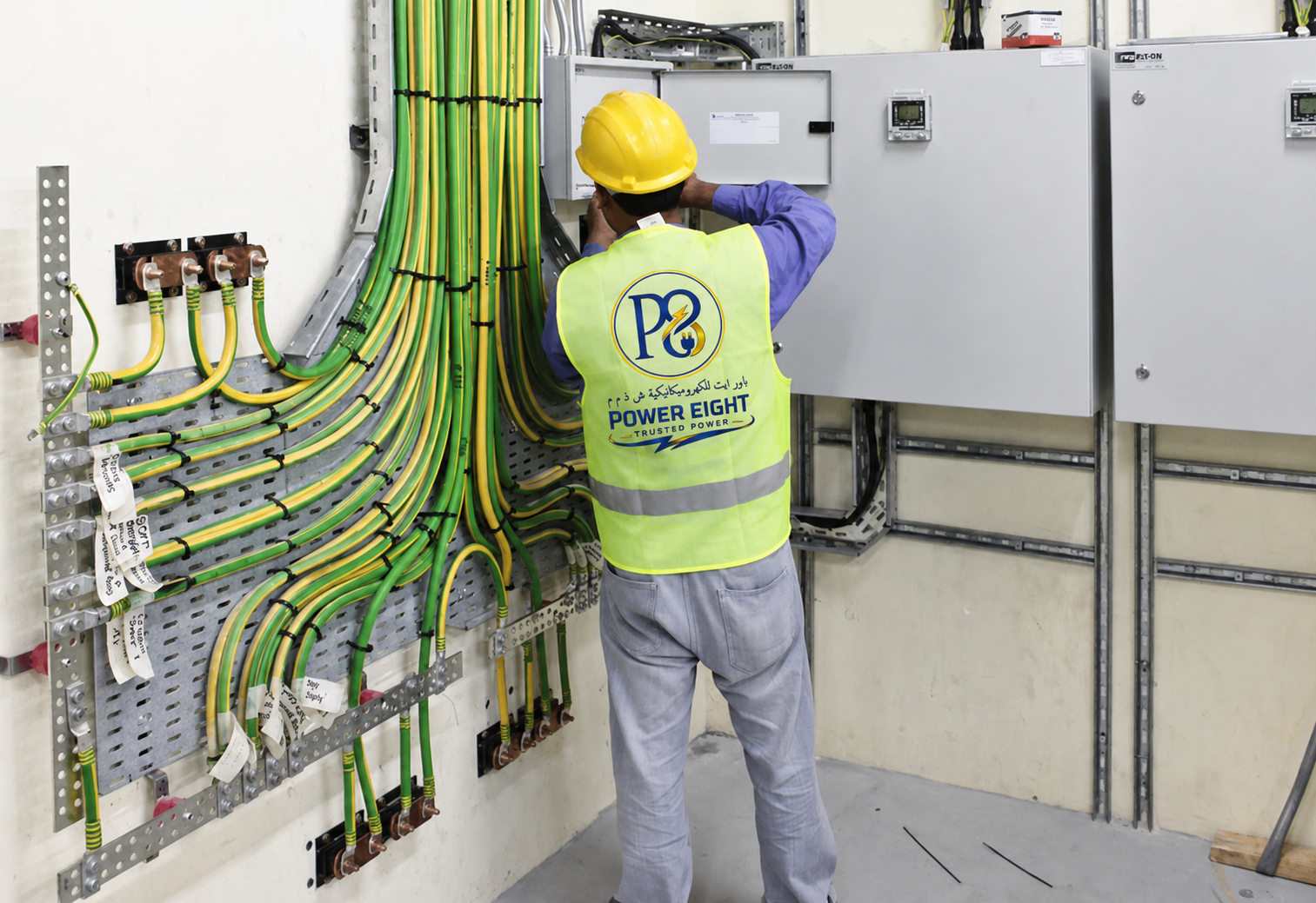 Power Eight Electrical Cable Busbar Installation